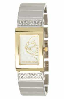 True Religion Buddha Face Square Bracelet Watch, 22mm