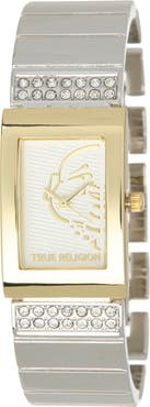 True Religion Buddha Face Square Bracelet Watch, 22mm