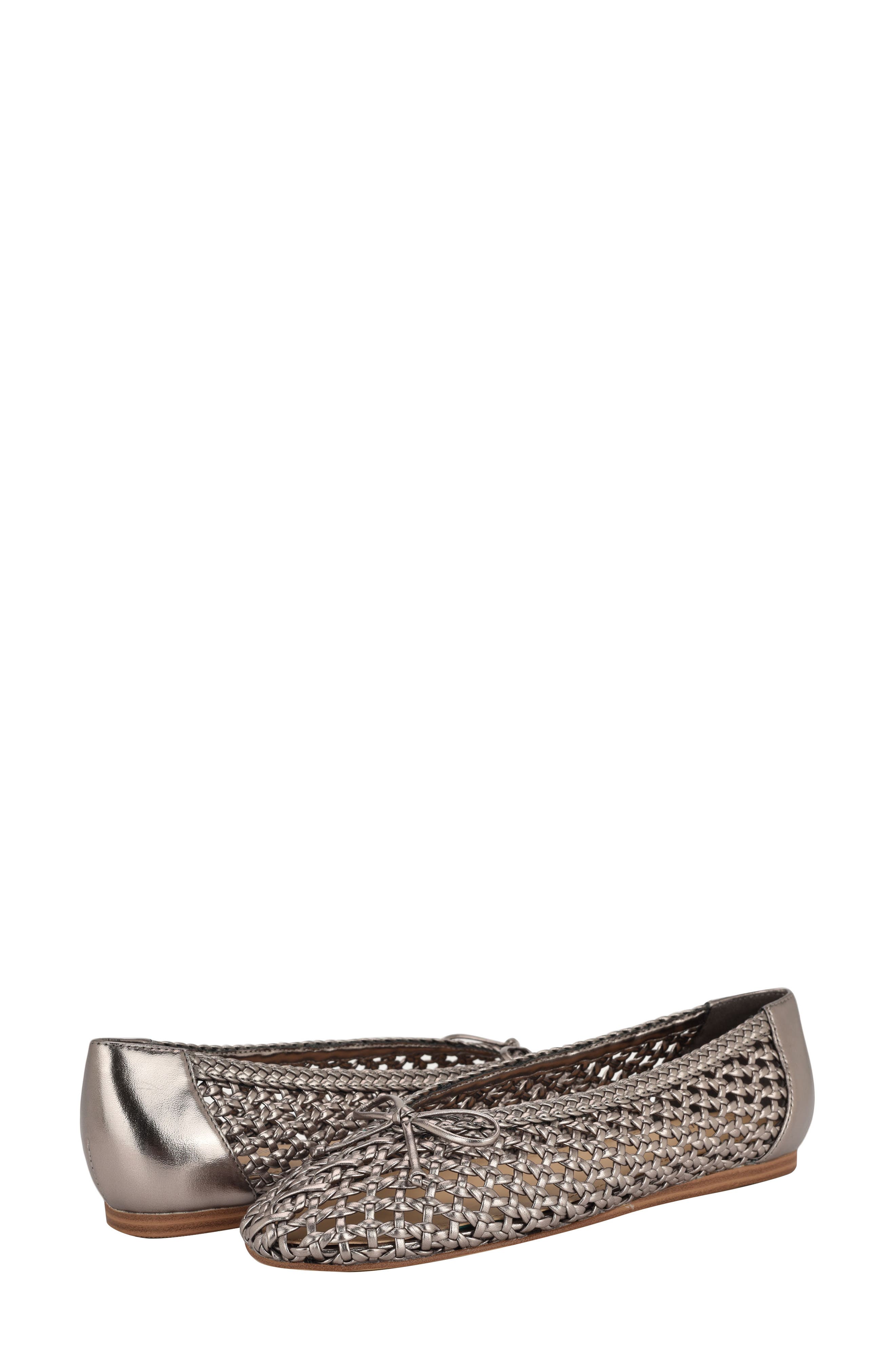 Calvin Klein Zatoria Ballet Flat, Alternate, color, Pewter