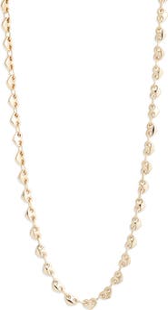 Zoë Chicco 14K Gold Small Puffed Mariner Heart Link Chain Necklace