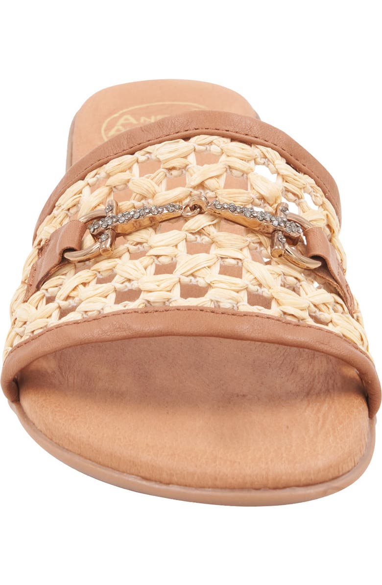 André Assous Niles Crystal Bit Slide Sandal, Alternate, color, Natural/ Cuero