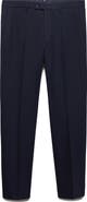 MANGO Superslim Fit Flat Front Stretch Dress Pants
