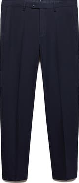 MANGO Superslim Fit Flat Front Stretch Dress Pants