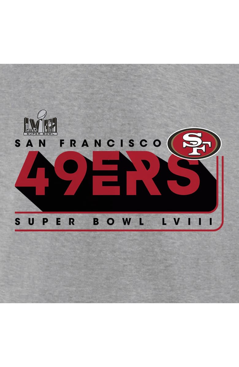 FANATICS Men's Fanatics Branded Heather Gray San Francisco 49ers 2023 NFC Champions Two-Sided Roster Big & Tall T-Shirt, Alternate, color,