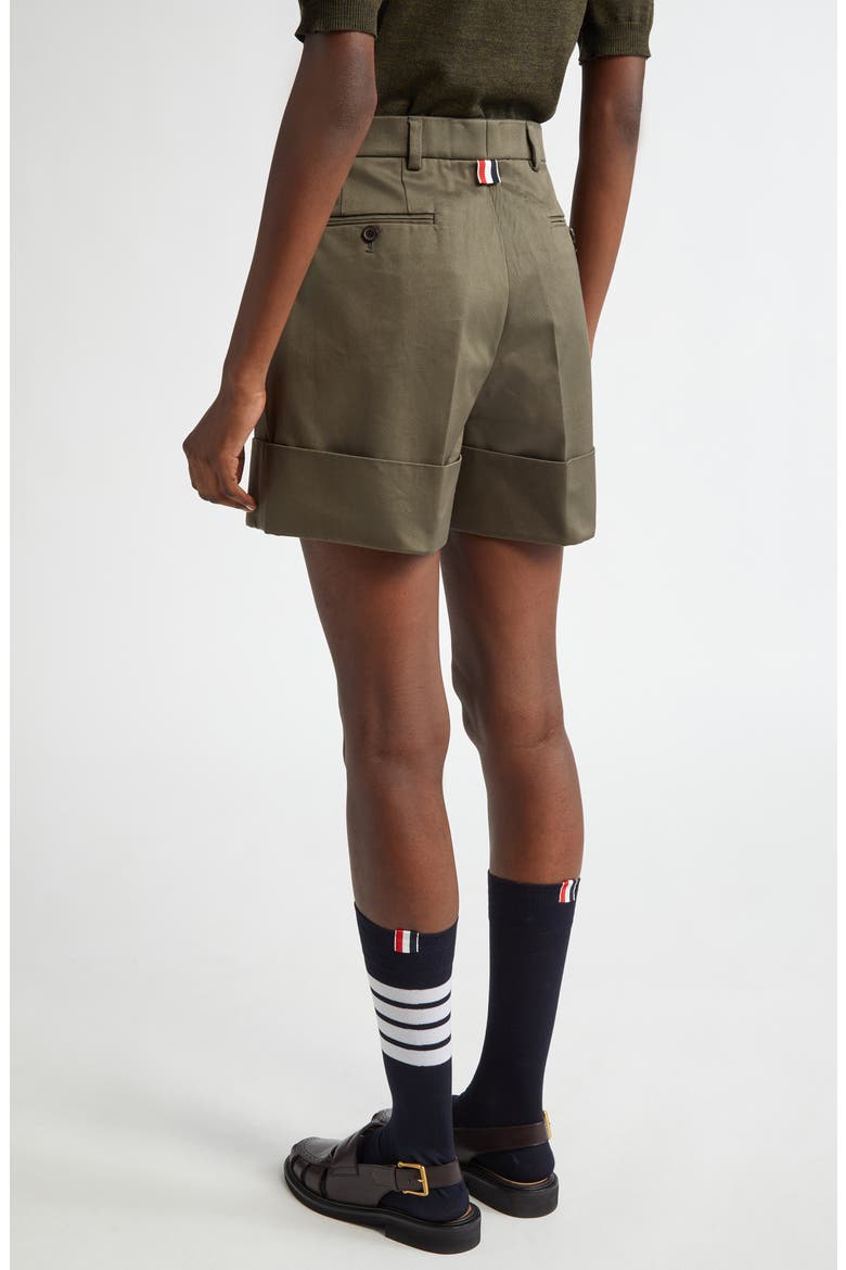 Cotton Twilll Sack Shorts, Alternate, color, DARK GREEN