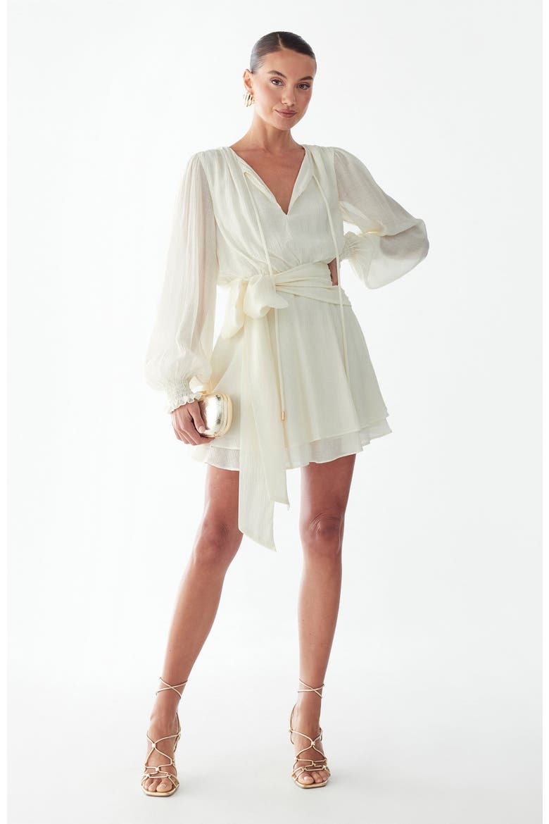 Olia Mini Dress, Alternate, color, Off White