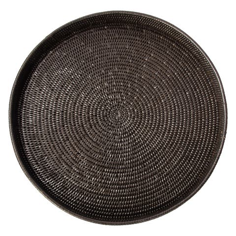 Artifacts Rattan Round Serving / Ottoman Tray