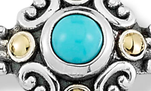 Samuel B. Silver & 18k 0.85 Ct. Tw. Sleeping Beauty Turquoise Earrings In Blue