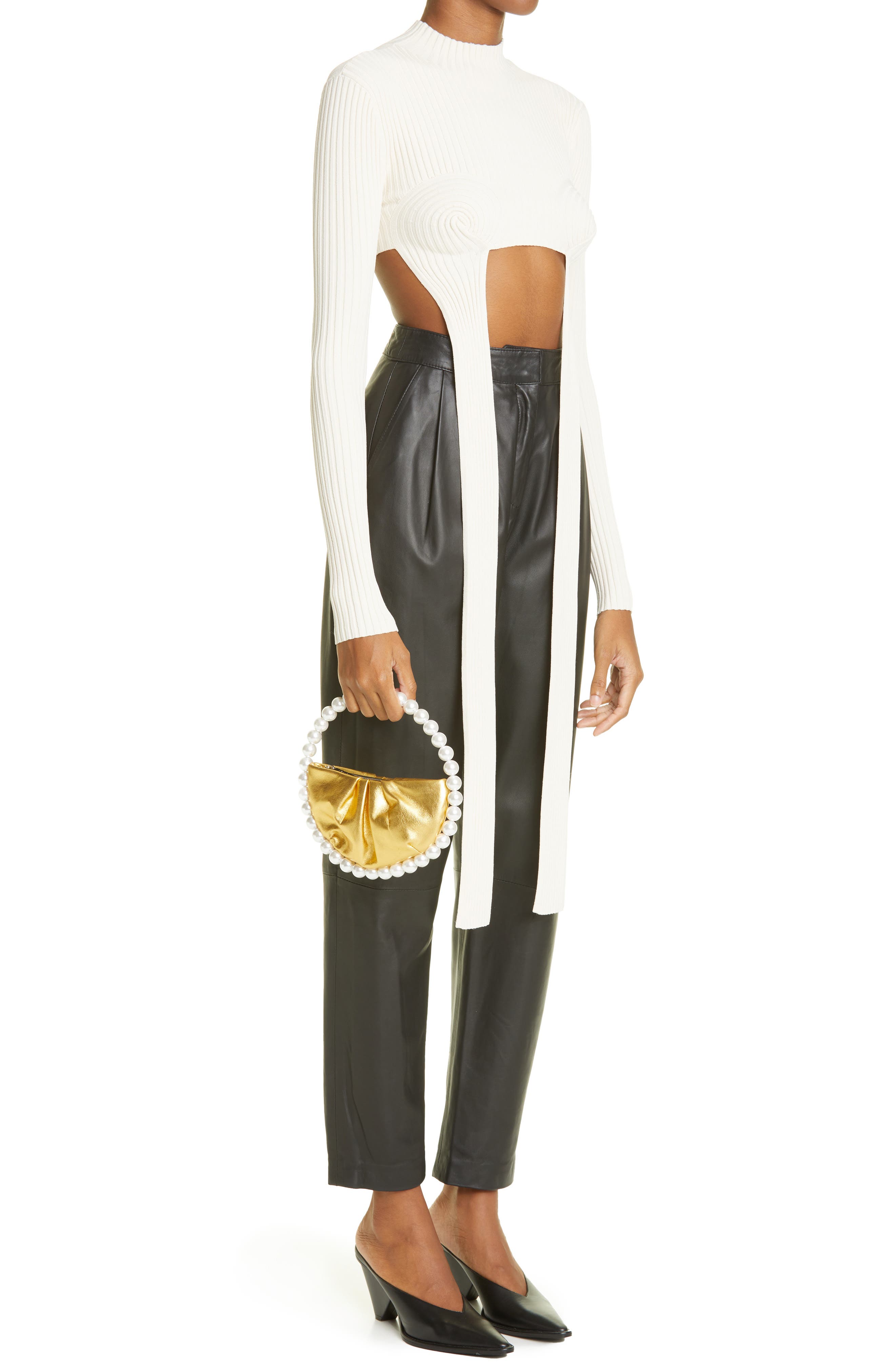 L’alingi L'alingi Eternity Imitation Pearl Top Handle Bag, Alternate, color, 