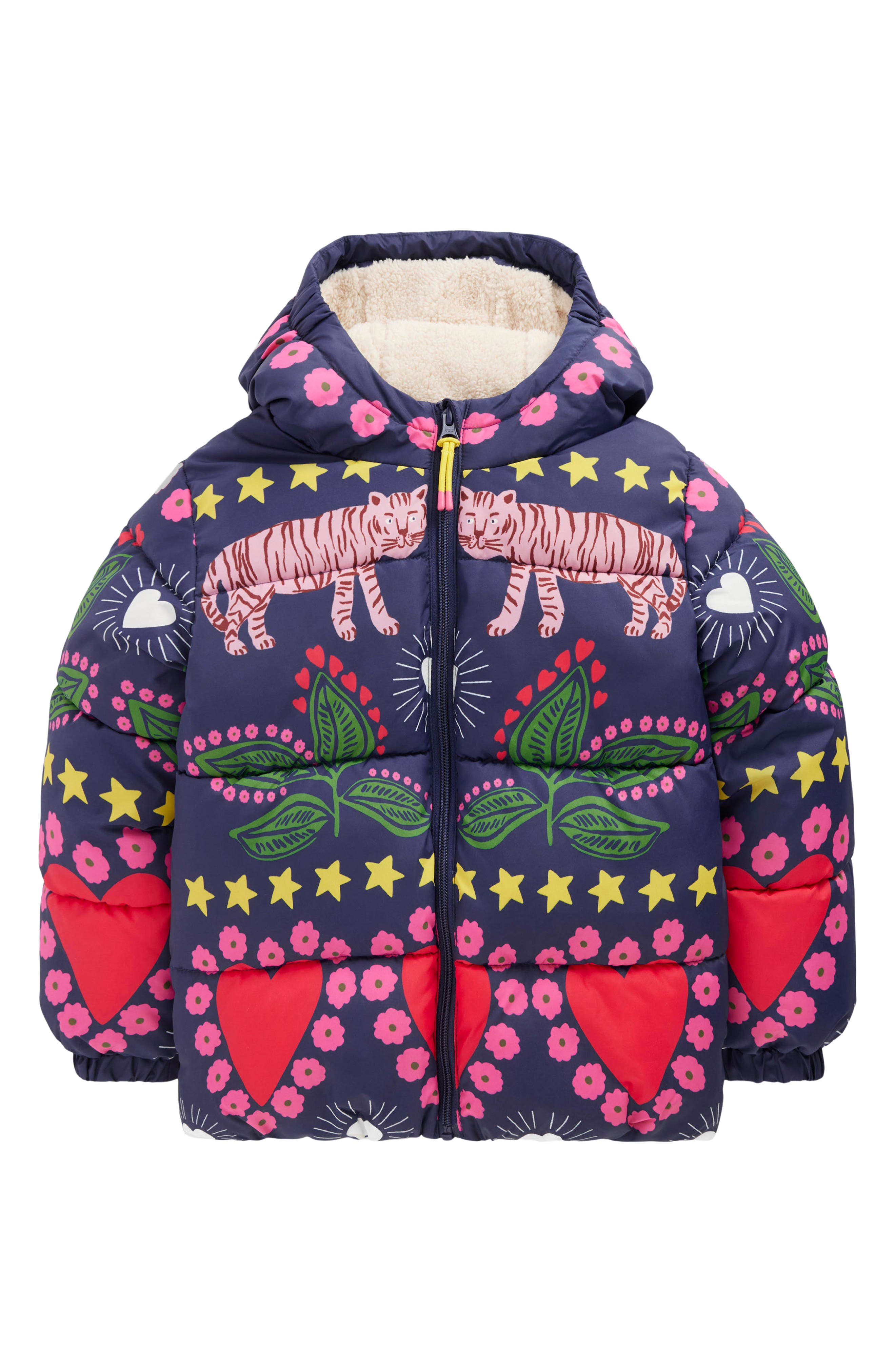 Mini Boden Kids' Padded Hooded Coat