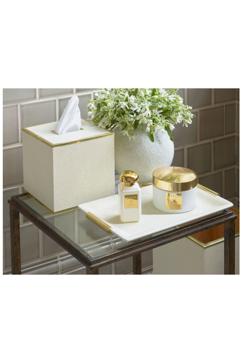 Shagreen Tissue Box, Alternate, color, CREAM