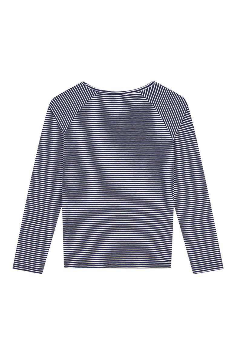 Kids' Striped Raglan Sleeve T-Shirt, Alternate, color, NAVY BLAZER