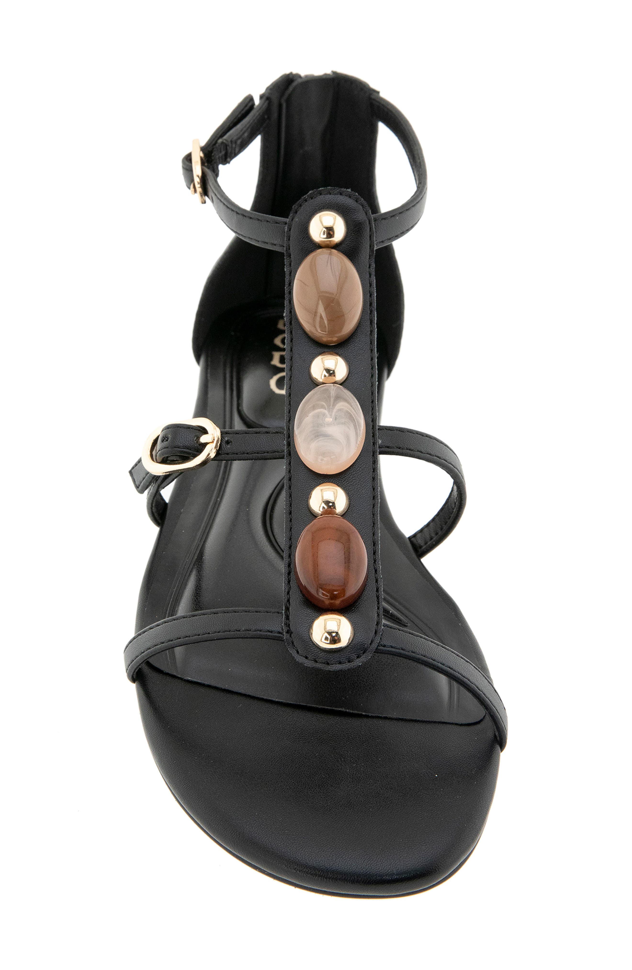 BCBGeneration Paulee T-Strap Sandal, Alternate, color, Black