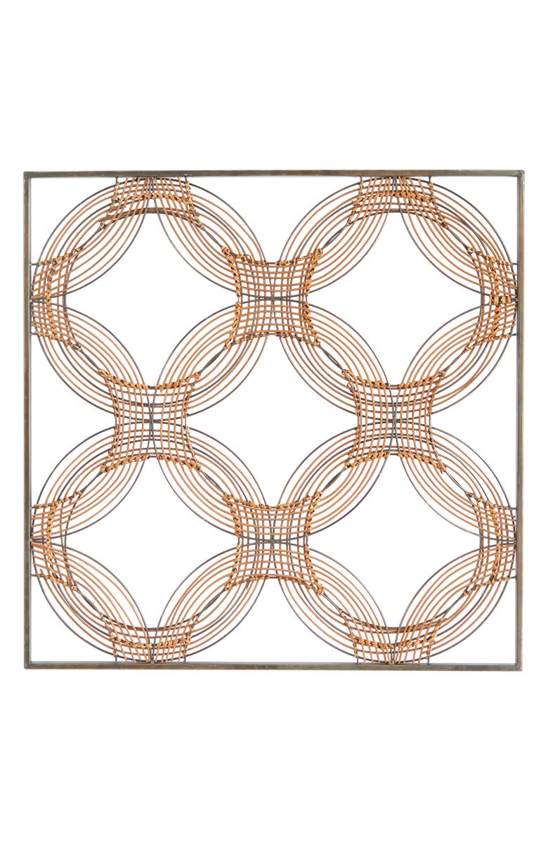 Novogratz Rattan Woven Metal Wall Art, Main, color,