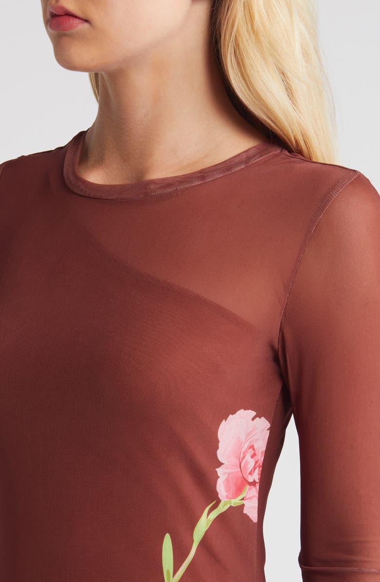 SOMETHING NEW Babe Floral Long Sleeve Maxi Dress, Alternate, color,