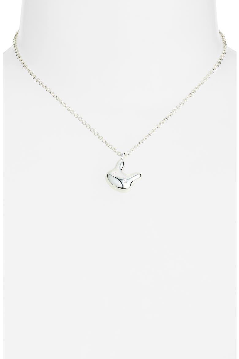 Terminator Pendant Necklace, Alternate, color, SILVER