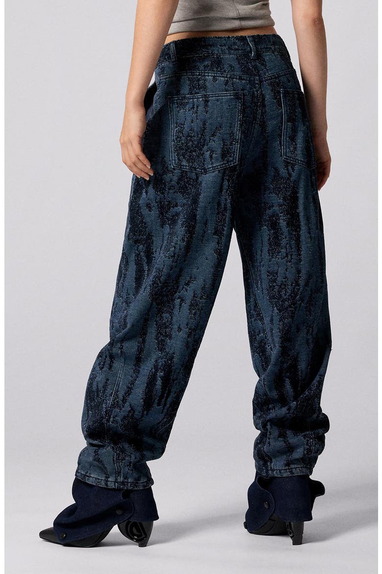 Hight Waist Barrel Legs Jeans, Alternate, color, DARK BLUE
