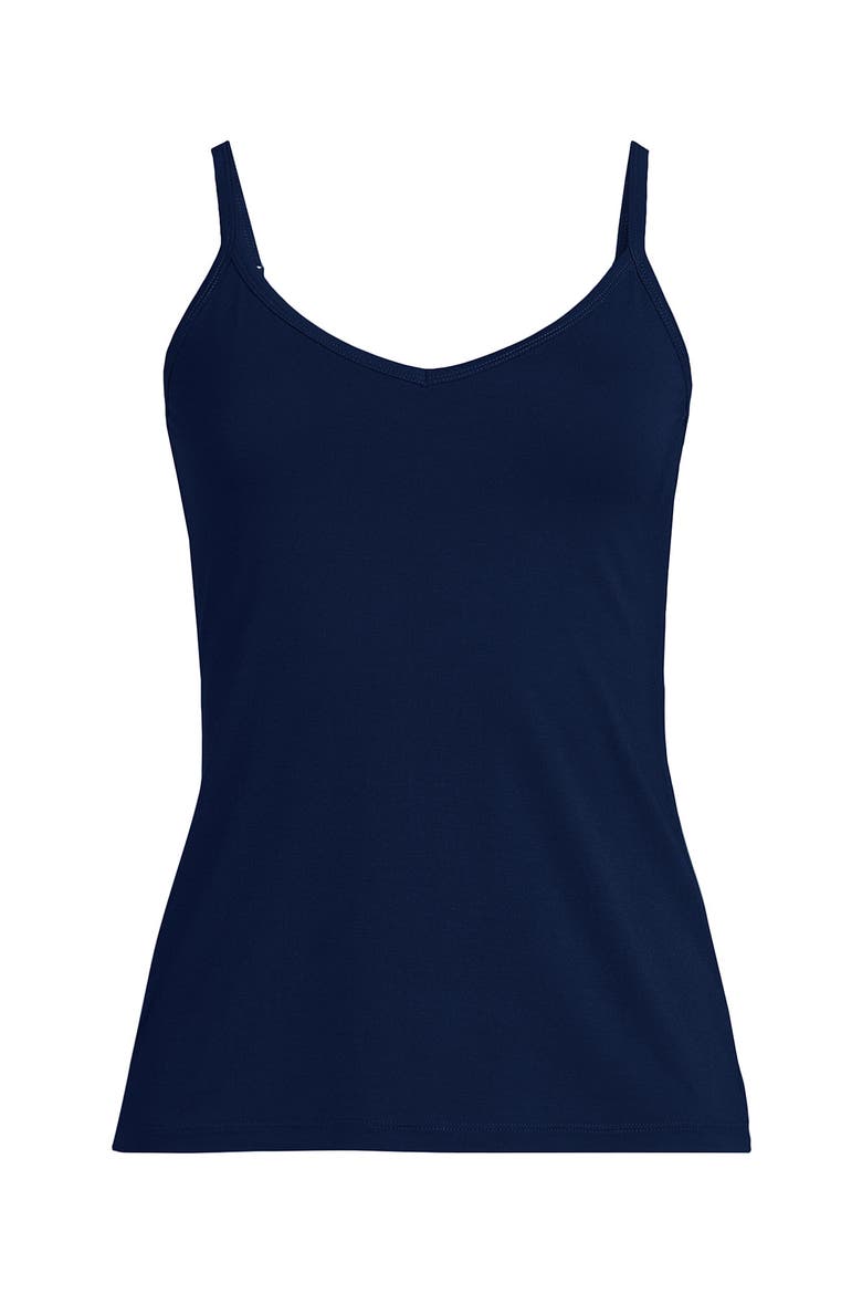 Plus Size Cooling V-neck Camisole, Alternate, color, Deep Sea Navy