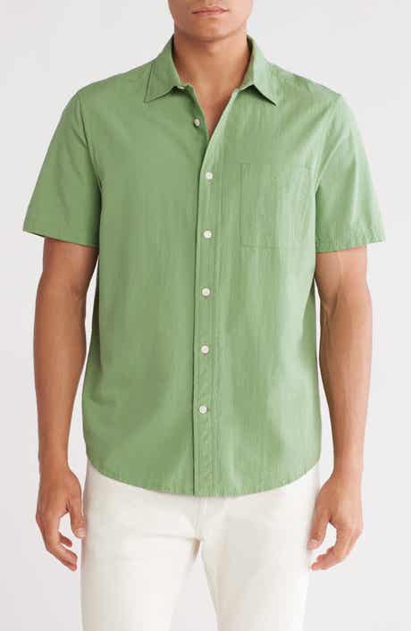 14th & Union Seersucker Short Sleeve Cotton Button-Up Shirt
