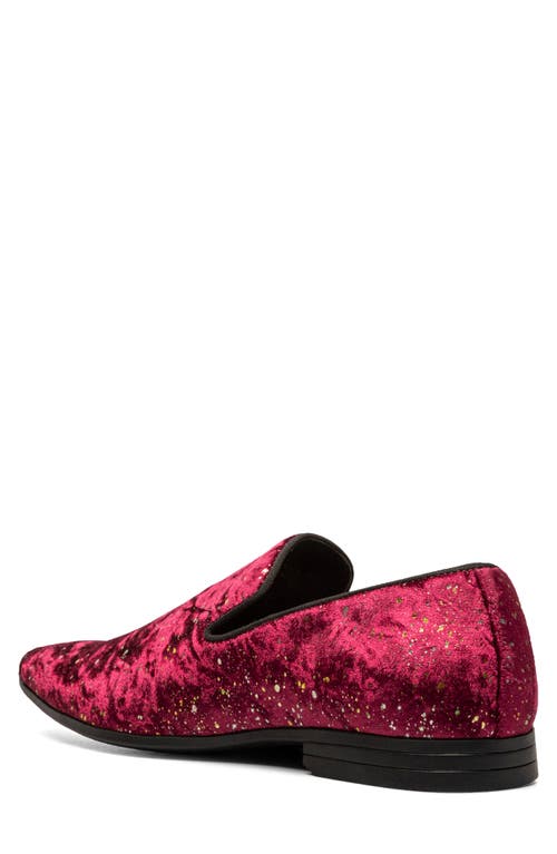 Stacy Adams Stellar Glitter Slip-on Loafer In Burgundy