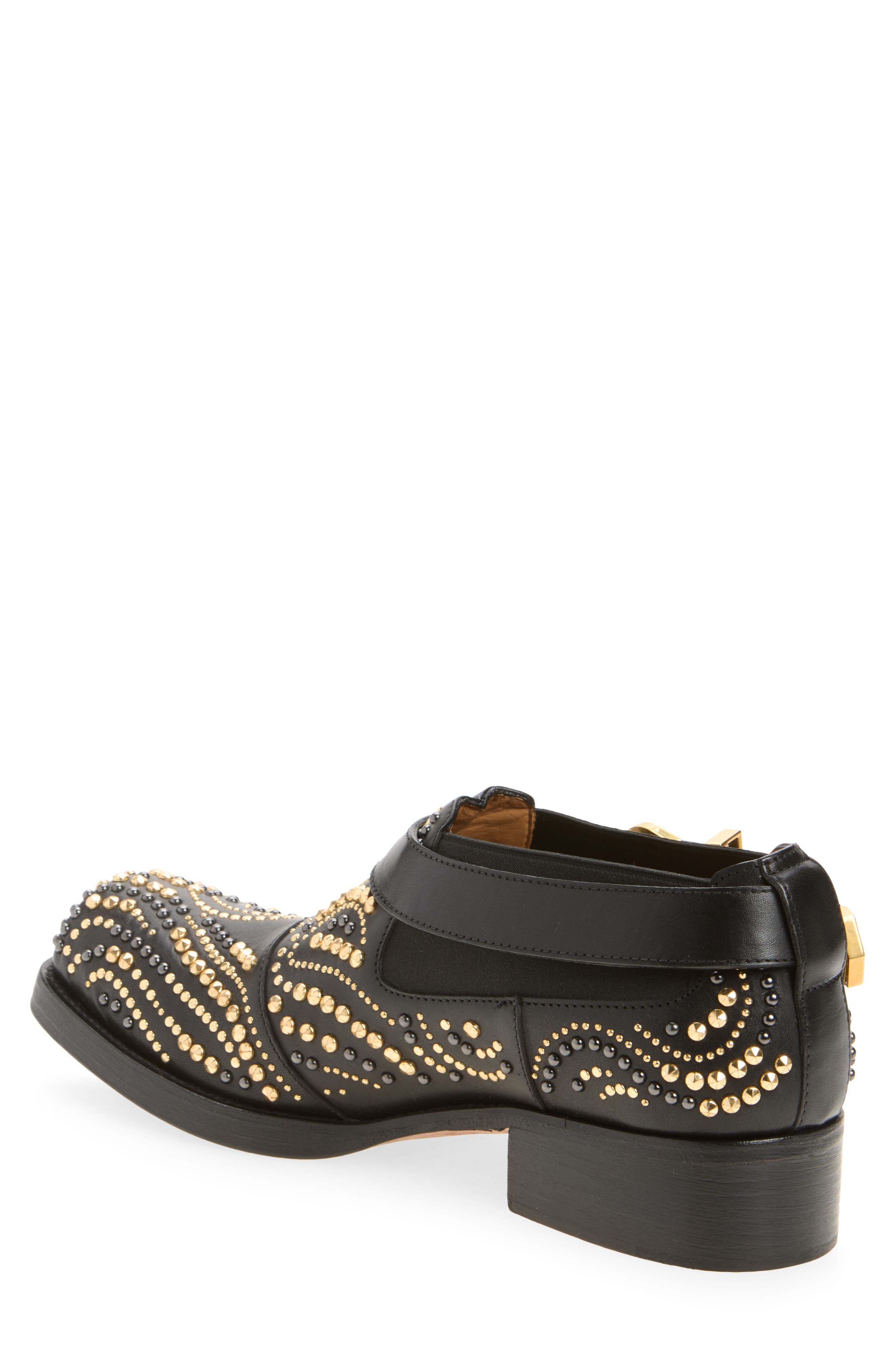 Studded Chelsea Boot, Alternate, color, BLACK-VIBRATED GOLD