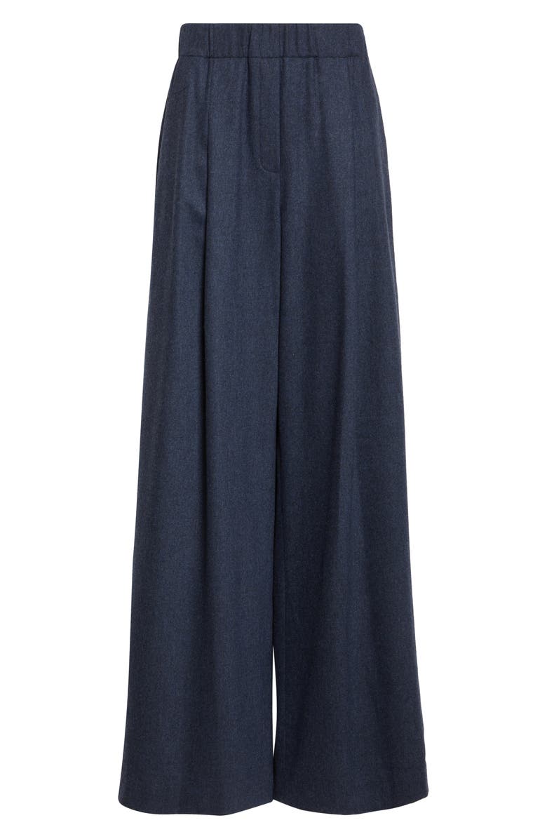 Lafayette 148 New York Astor Wide Leg Trousers, Alternate, color, Admiral Blue Melange