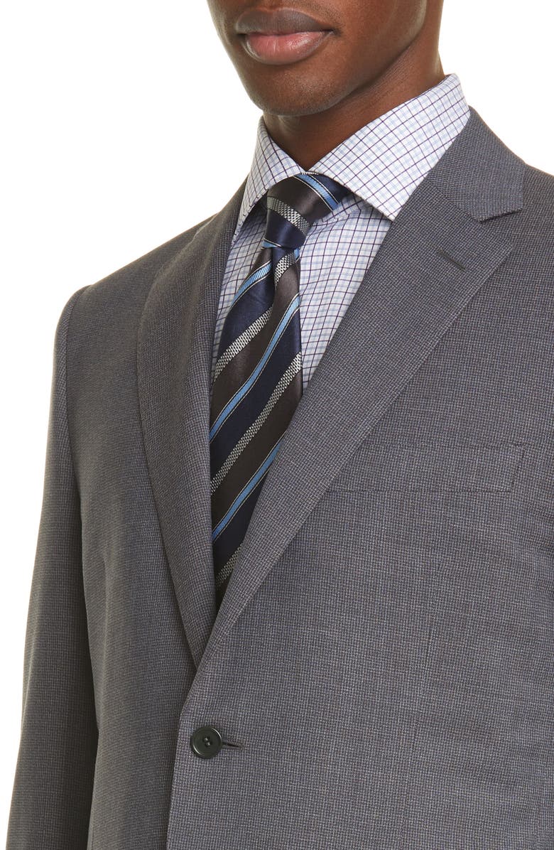 Canali Siena Soft Classic Fit Houndstooth Wool Suit, Alternate, color, 