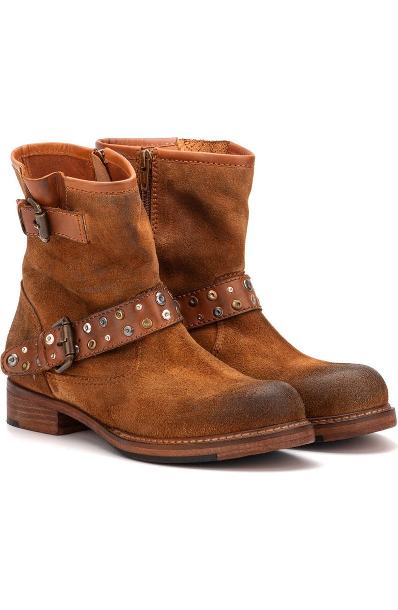 VINTAGE FOUNDRY Miriam Studded Leather Boot, Main, color, Tan