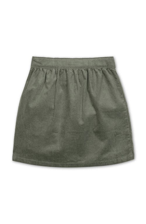 Hope & Henry Kids' Organic Corduroy Button Front Skirt In Green