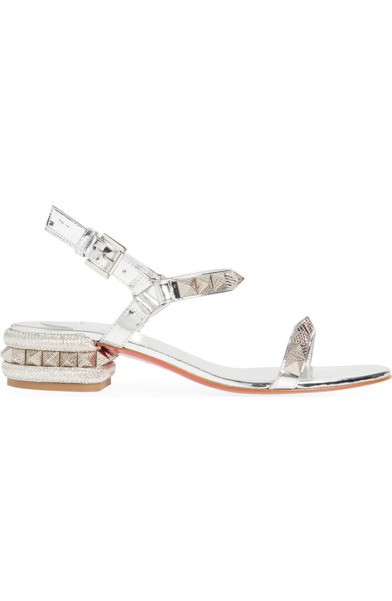 Christian Louboutin Pyrasand Sandal, Alternate, color, Silver