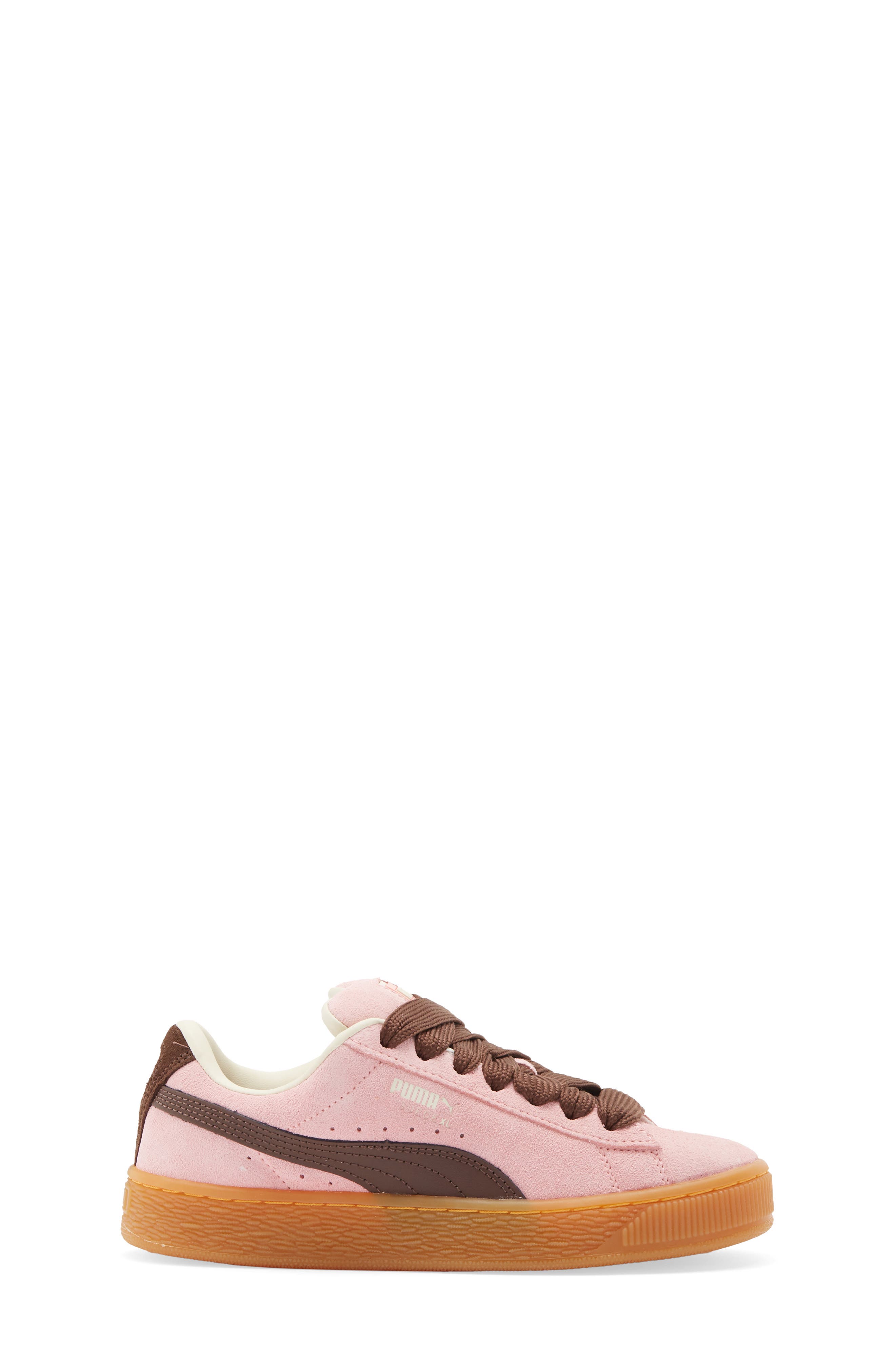 Kids' X-Large Skate Sneaker, Alternate, color, PEACH SMOOTHIE/ BROWN/ IVORY