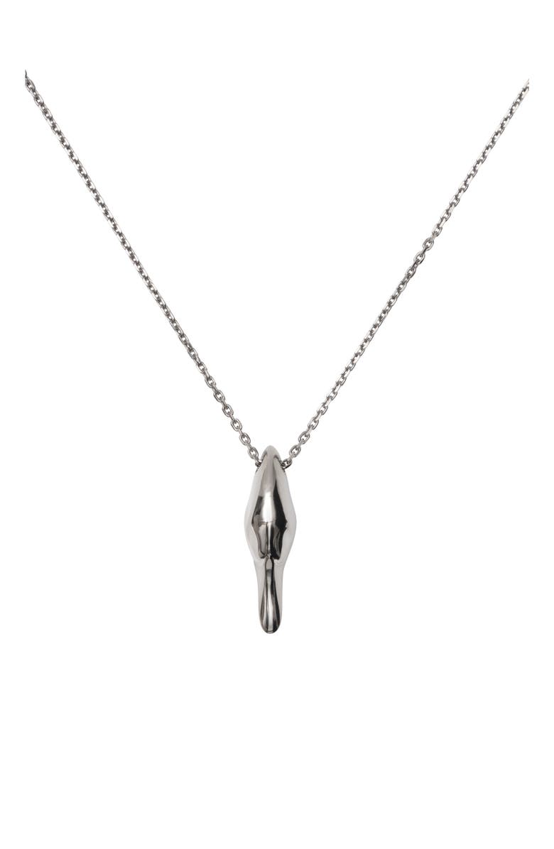 Burberry Duck Necklace, Alternate, color, Silver