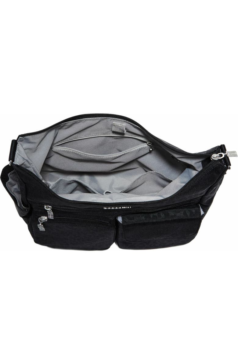 BAGGALLINI Modern Everywhere Hobo Crossbody Bag with Wristlet, Alternate, color, Black Cheetah Emboss