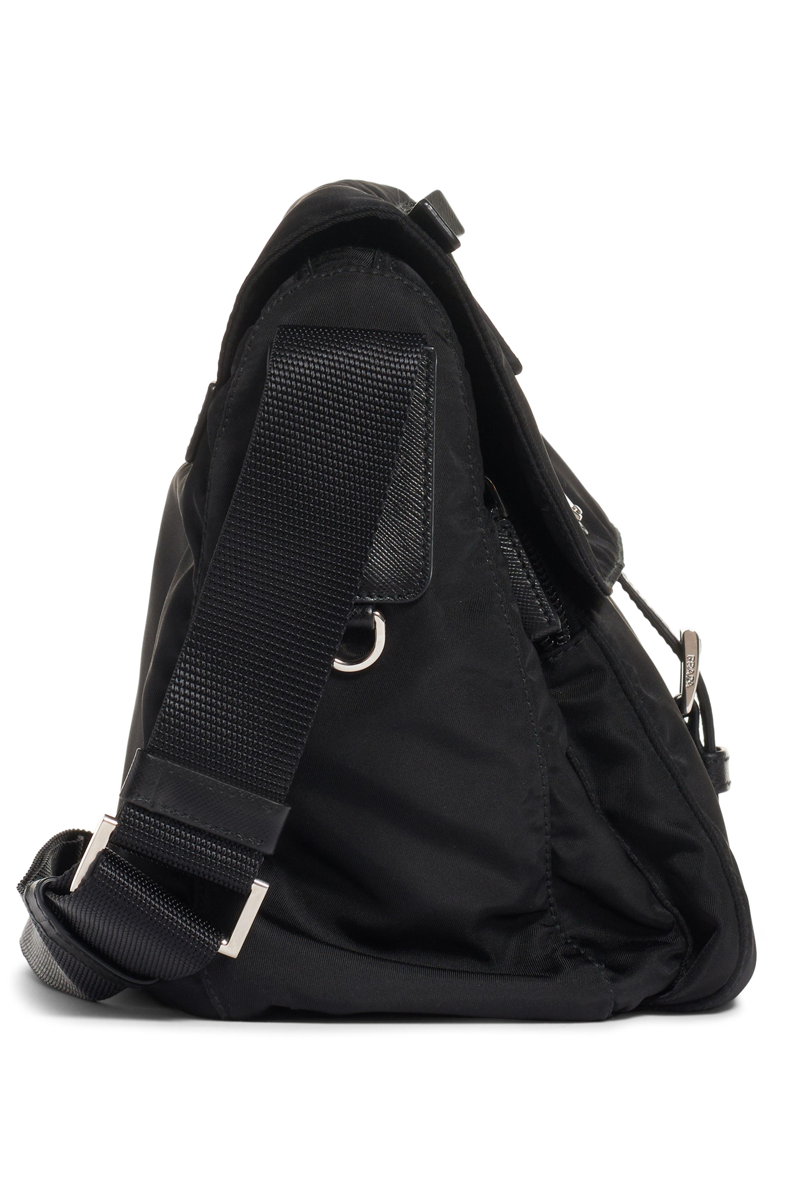 Prada Vela Nylon Messenger Bag, Alternate, color, 
