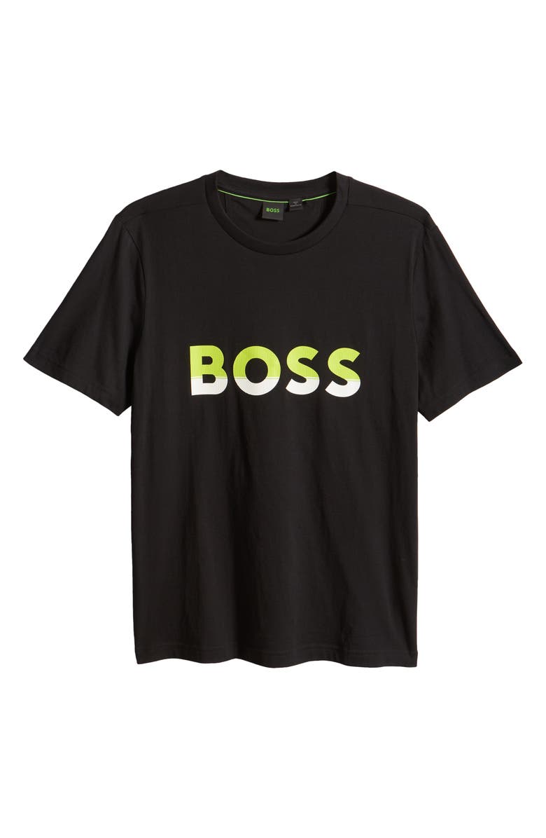 BOSS Logo Crewneck Cotton T-Shirt, Alternate, color,