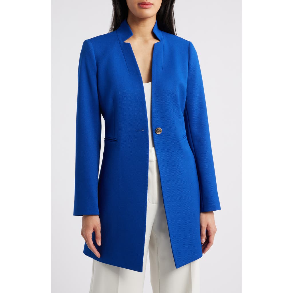 Tahari Asl Twill Topper In Cobalt