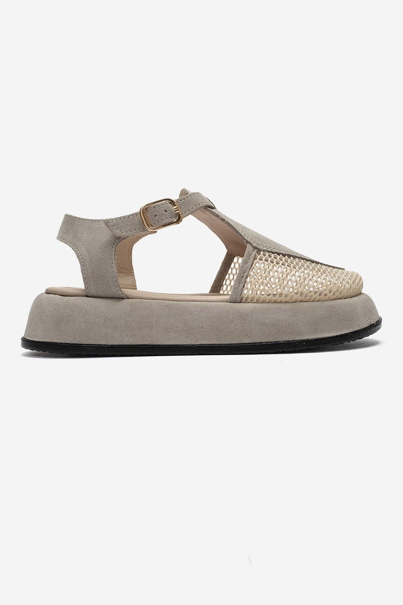 Lurelia Leather Platform Sandal, Alternate, color, Beige Suede