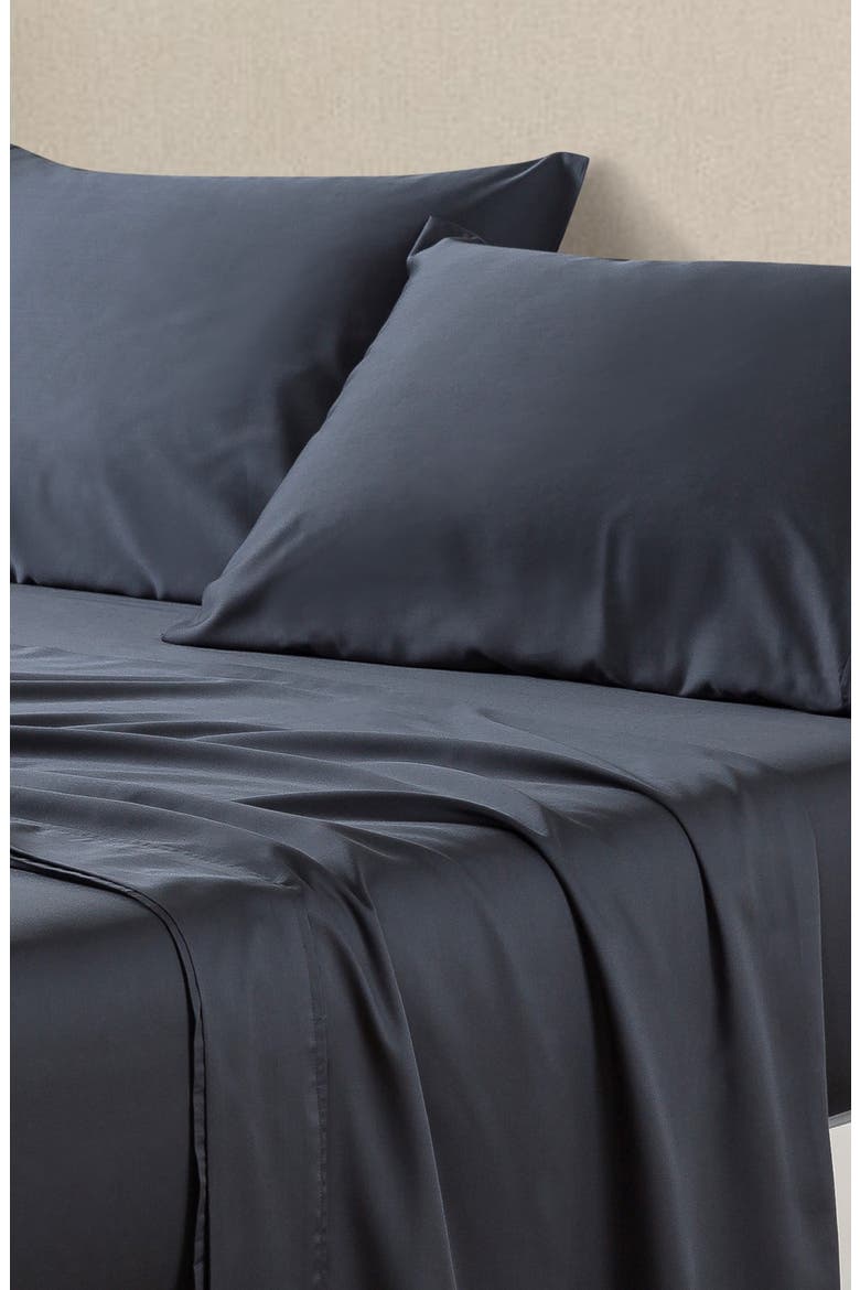 Sateen Rayon Sheet 4-Piece Set, Alternate, color, CHARCOAL