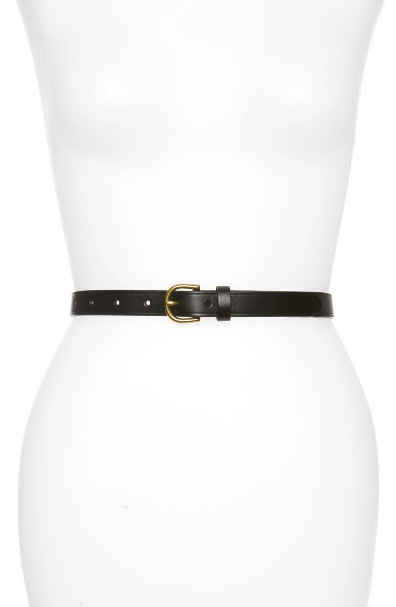 Madewell Skinny Perfect Leather Belt, Main, color,