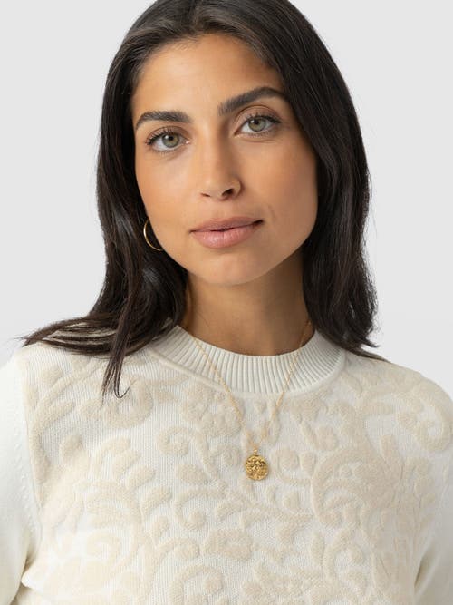 Saint + Sofia Wren Long Sleeve Knit In Multi