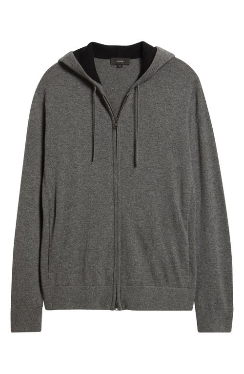 Vince Cashmere Zip Hoodie Sweater In Gray