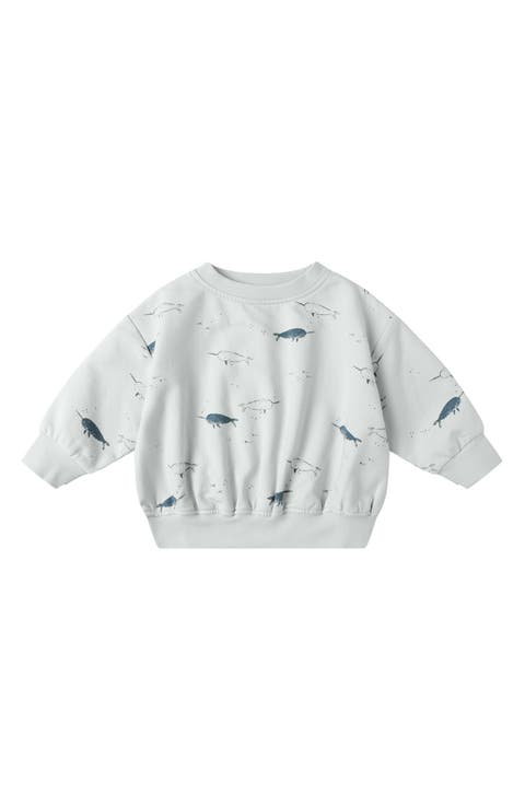 Narwhal Print Fleece Crewneck Sweatshirt (Baby)