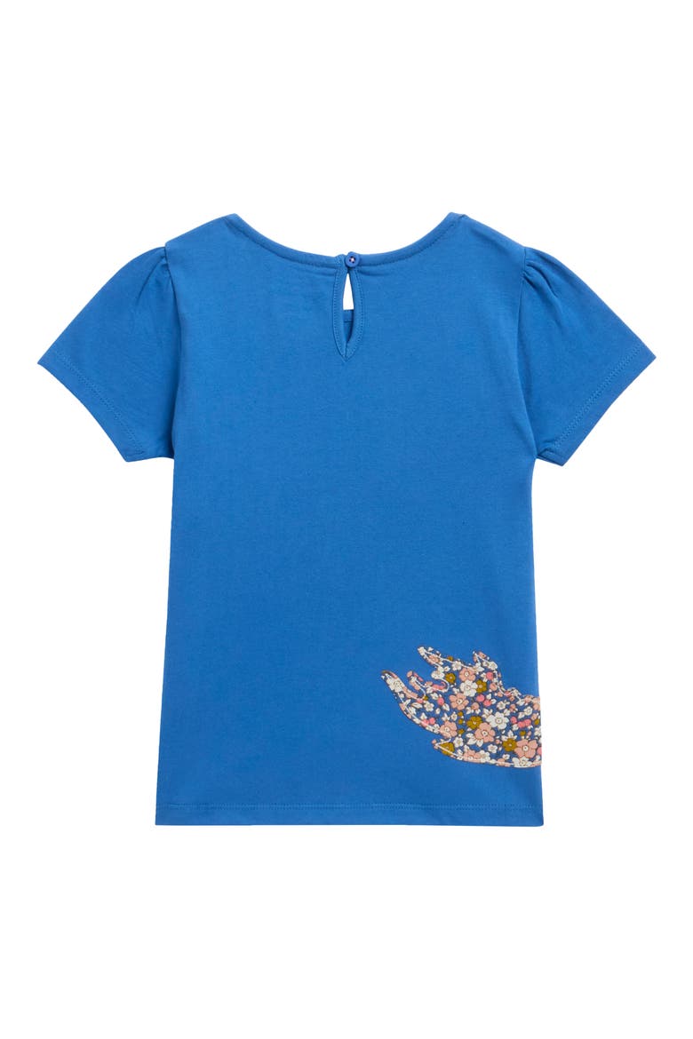 Kids' Embroidered Horse Appliqué Puff Sleeve Top, Alternate, color, DELFT