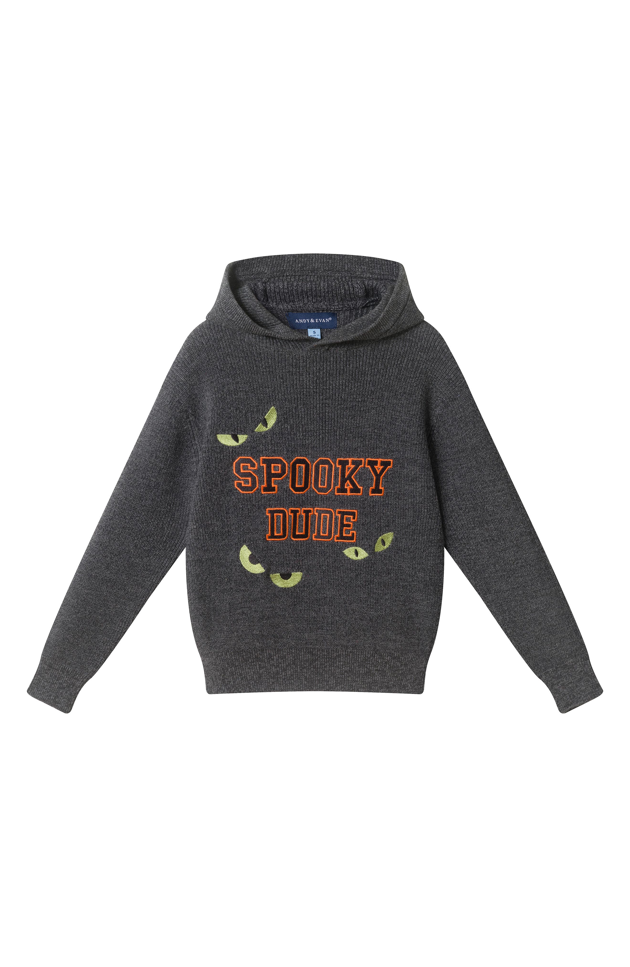 Kids' Embroidered Cotton Hooded Sweater