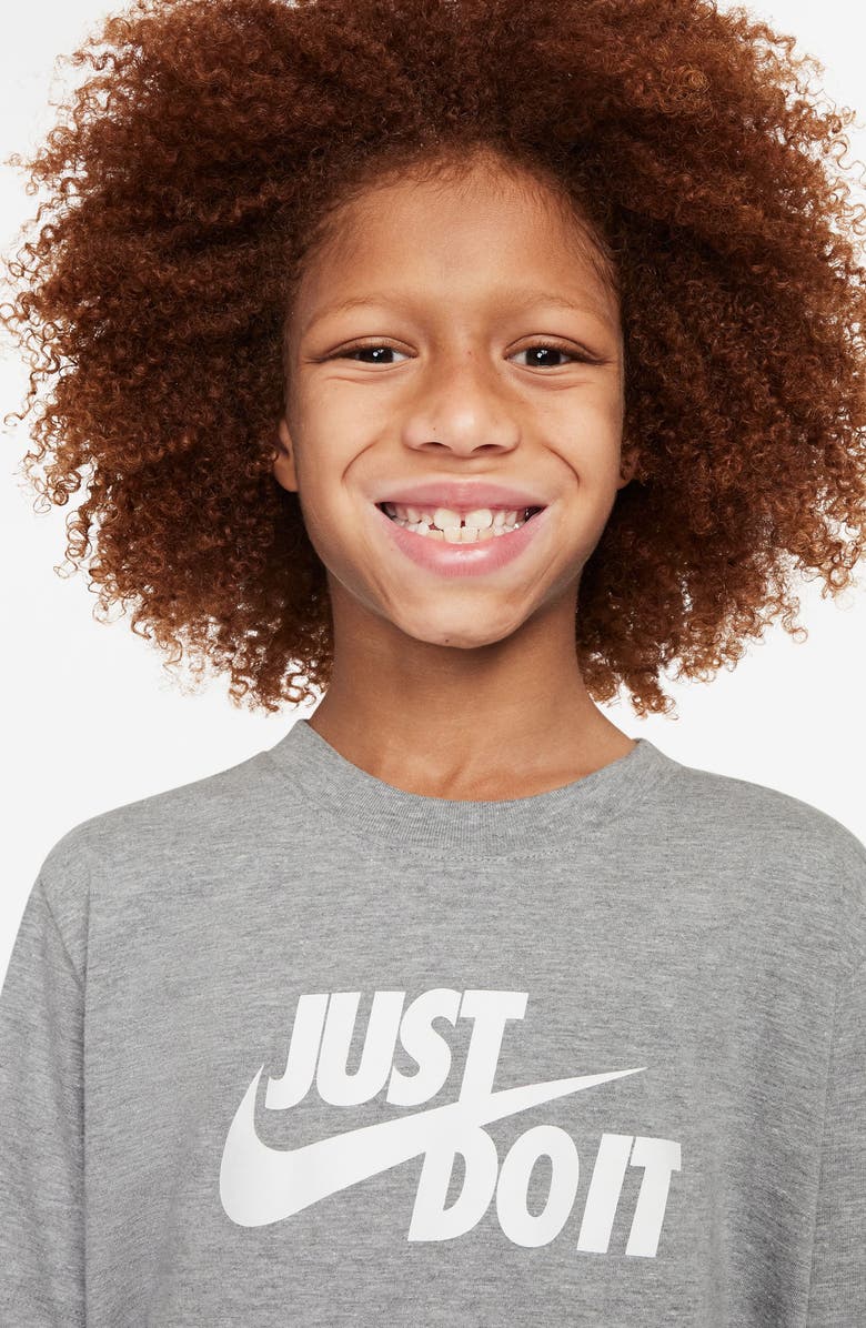 Nike Kids' Sportswear JDI Graphic T-Shirt, Alternate, color, 063 Dk Grey Heather