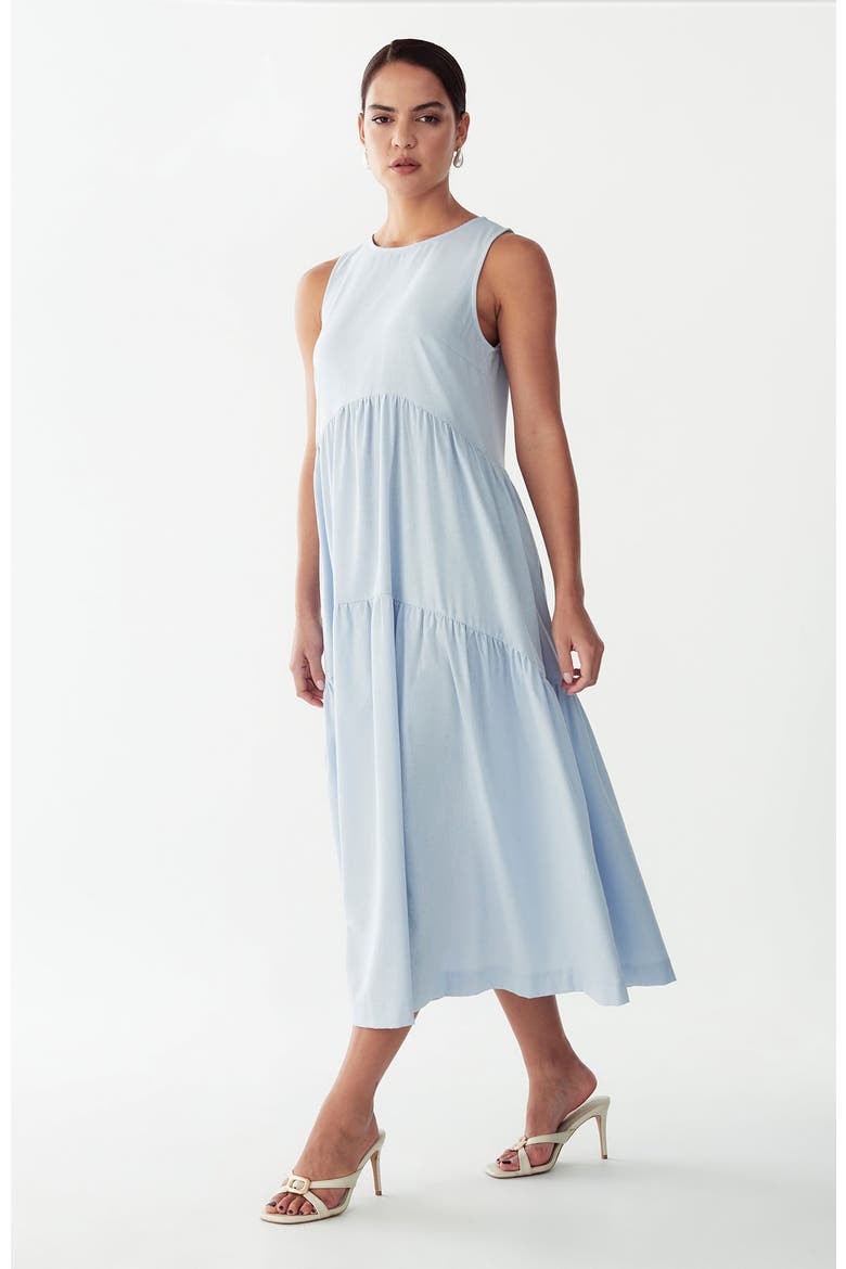 Remi Tiered Dress, Alternate, color, Sky Blue