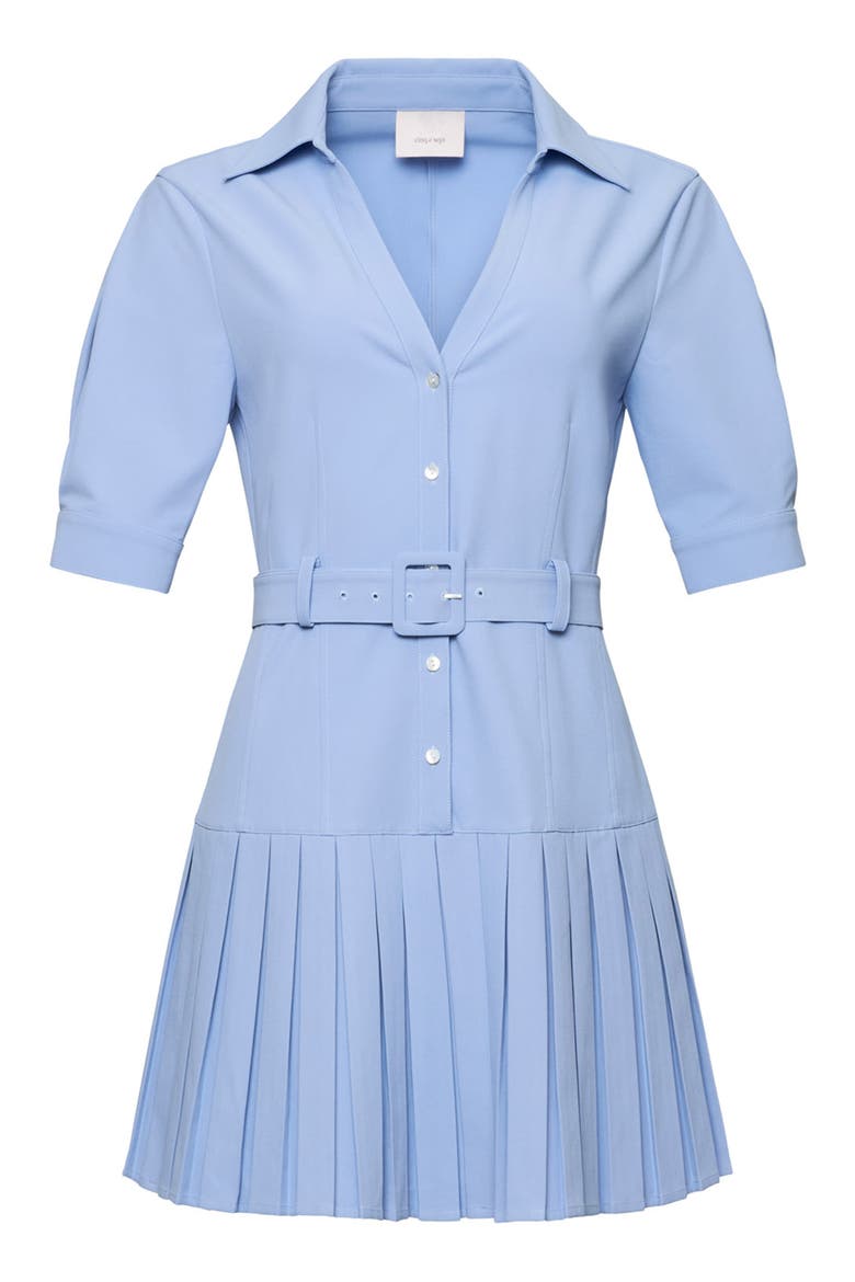 Moriah Pleated Belted Drop Waist Shirtdress, Alternate, color, LILAC OPAL