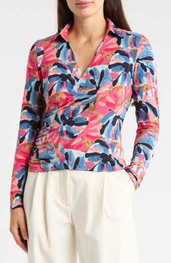 Firework Foliage Knit Wrap Top