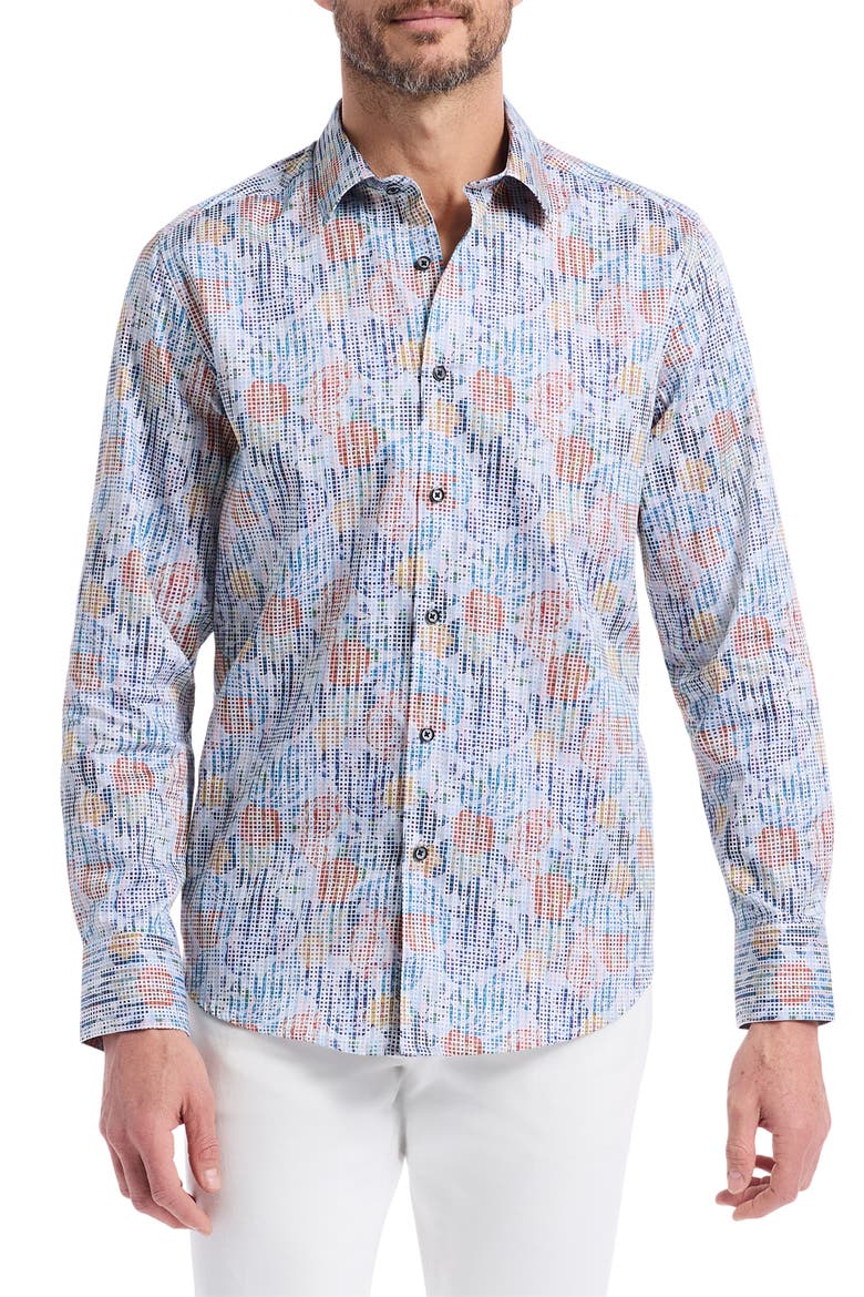 Dafen Floral Button-Up Shirt, Main, color, MULTI