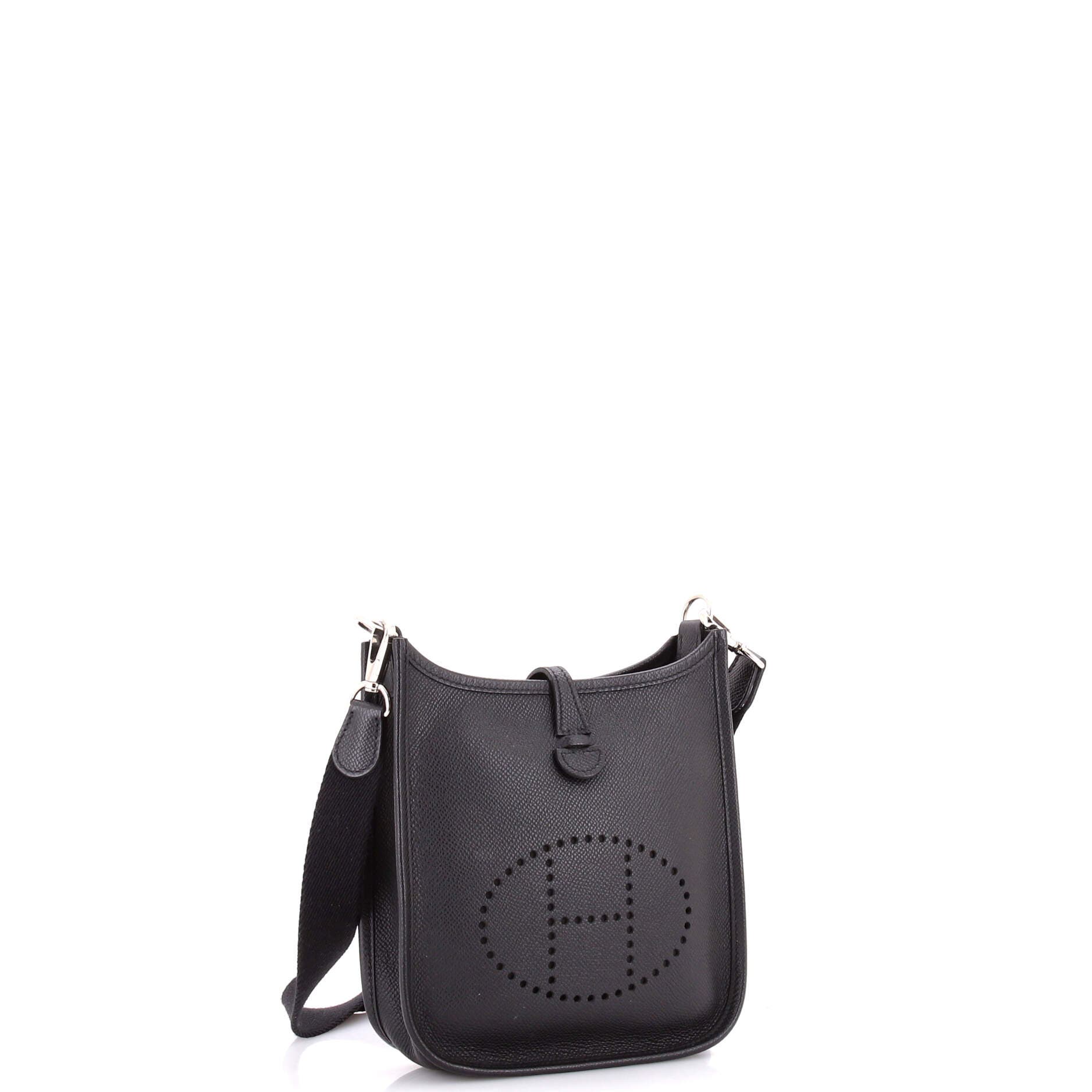 Pre-Owned Hermes Evelyne Bag Gen III Epsom TPM, Alternate, color, Noir